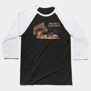 Bushy Buddy Brigade Squirrel Protect Your Nuts Tee Trendsetter Baseball T-Shirt